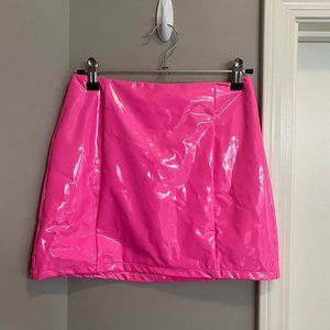 latex mini skirt